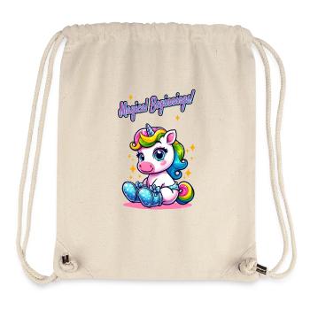 Baby Einhorn Magischer Anfang - Stanley/Stella recycelter Gym Bag - Naturweiß - Vorne