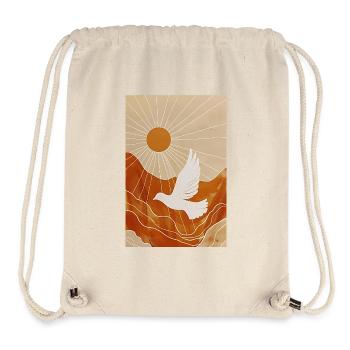 Boho colombe art mural, téléchargement numérique, moderne - Sac à cordon recyclé Stanley/Stella - blanc naturel - Devant
