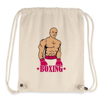 Boxeur de boxe - Sac à cordon recyclé Stanley/Stella - blanc naturel - Devant