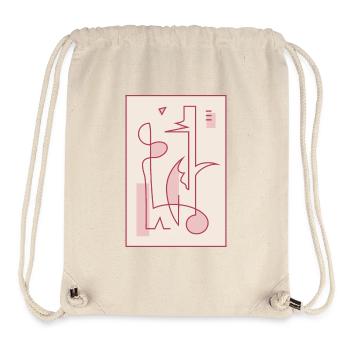 Eine abstrakte Komposition, die an Dinosaurier erinnern könnte - Stanley/Stella recycelter Gym Bag - Naturweiß - Vorne