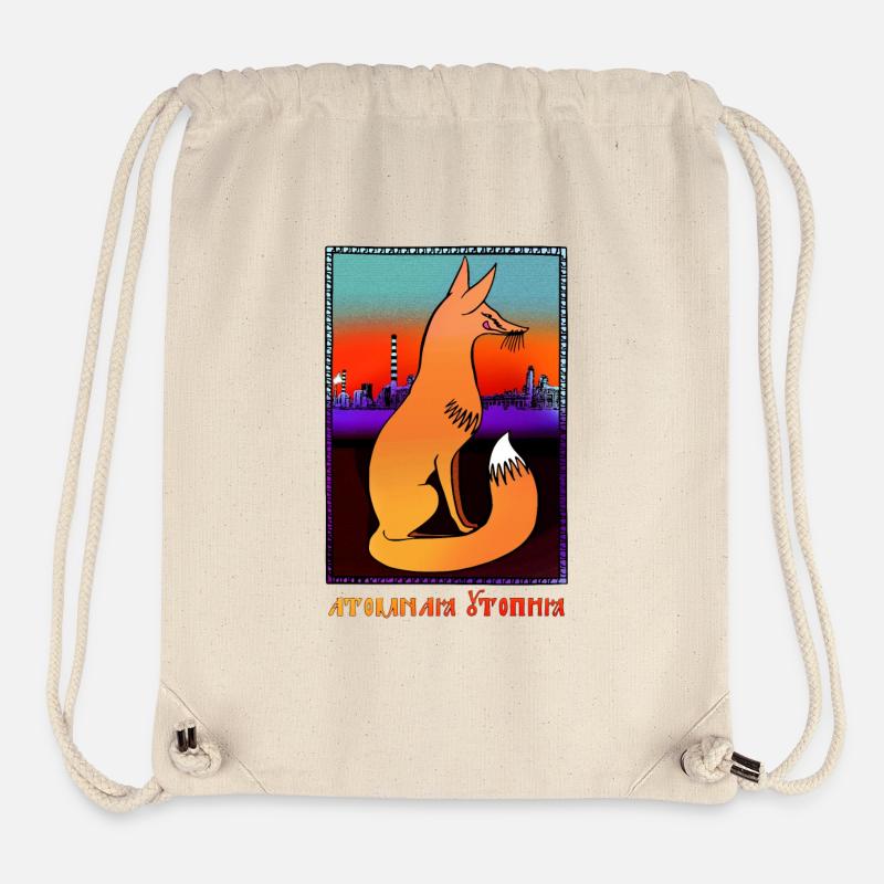 Atomic Utopia - Nuclear Fox - Stanley/Stella Recycled Gym Bag - natural