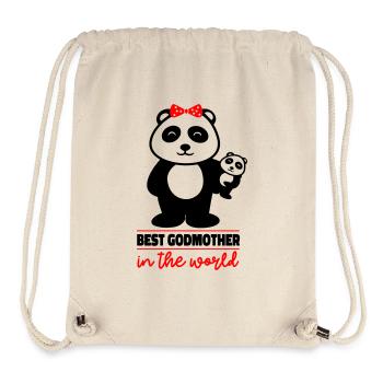 Meilleure marraine du monde - Sac à cordon recyclé Stanley/Stella - blanc naturel - Devant