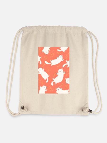 Cute Sleeping Cats - Stanley/Stella Recycled Gym Bag - natural