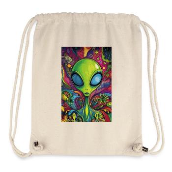 Psychedelischer Alien Neonrausch - Stanley/Stella recycelter Gym Bag - Naturweiß - Vorne