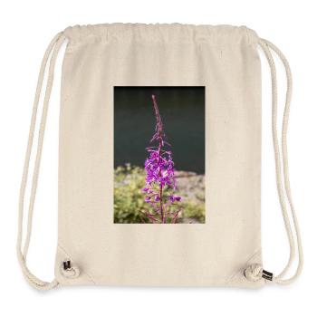 Weidenröschen auch Weidenröschen auch Rosenlorbeer-Weidenröschen - Stanley/Stella recycelter Gym Bag - Naturweiß - Vorne