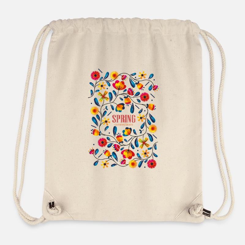 Frühlingsblumen - Stanley/Stella recycelter Gym Bag - Naturweiß