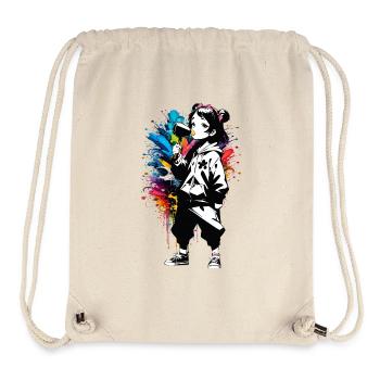 Street Art Fille 23247 - Sac à cordon recyclé Stanley/Stella - blanc naturel - Devant