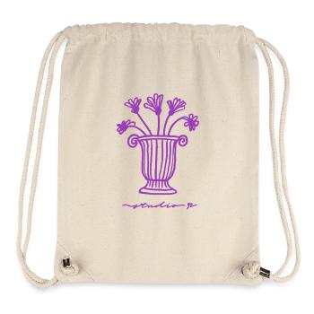 Vase à fleurs rétro – Studio 92 Art Print - Sac à cordon recyclé Stanley/Stella - blanc naturel - Devant