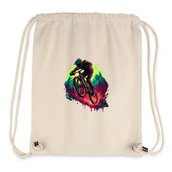 Neon Mountainbike Rider – Downhill MTB Design - Stanley/Stella recycelter Gym Bag - Naturweiß - Vorne