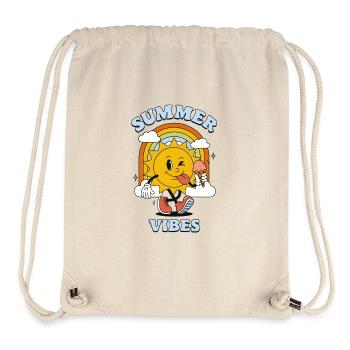 Summer Vibes Cartoon – Sonne mit Eis & Retro-Regen - Stanley/Stella recycelter Gym Bag - Naturweiß - Vorne