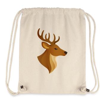 Majestätischer Hirschkopf–Edles Waldbewohner-Motiv - Stanley/Stella recycelter Gym Bag - Naturweiß - Vorne