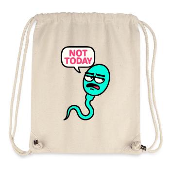 Illustration expressive de serpent au visage triste - Sac à cordon recyclé Stanley/Stella - blanc naturel - Devant