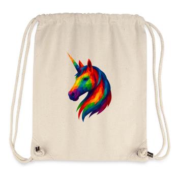 WPAP Stil Tiere - Einhorn - Stanley/Stella recycelter Gym Bag - Naturweiß - Vorne