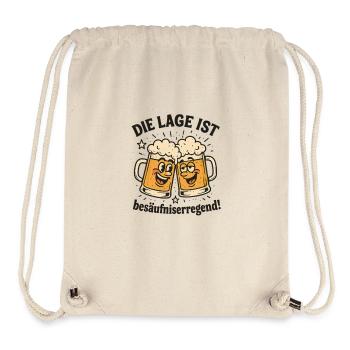 Die Lage Ist Besäufniserregend Saufen Party Bier - Stanley/Stella recycelter Gym Bag - Naturweiß - Vorne