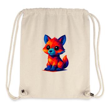 WPAP Polygon Kawaii Style Baby Fox - Stanley/Stella Recycled Gym Bag - natural - Front