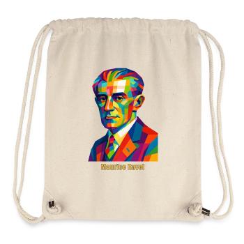 WPAP Polygon Portrait Maurice Ravel Bolero - Stanley/Stella Recycled Gym Bag - natural - Front