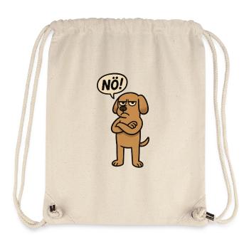 Non, drôle de chien - Sac à cordon recyclé Stanley/Stella - blanc naturel - Devant