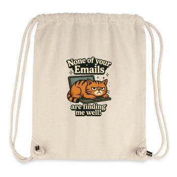 Email Office Drôle de déclaration avec chat - Sac à cordon recyclé Stanley/Stella - blanc naturel - Devant