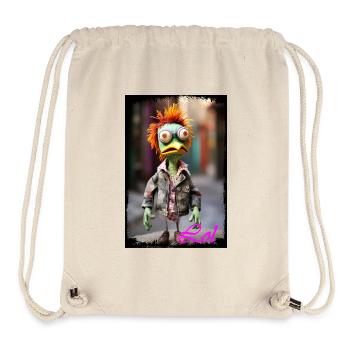 Poupée de personnage de canard expressif et burlesque punk - Sac à cordon recyclé Stanley/Stella - blanc naturel - Devant
