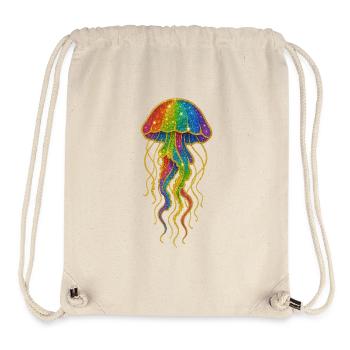 Glittery rainbow jellyfish print - Stanley/Stella Recycled Gym Bag - natural - Front