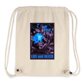 Blumenmotiv mit Lebensweisheit - Stanley/Stella recycelter Gym Bag - Naturweiß - Vorne