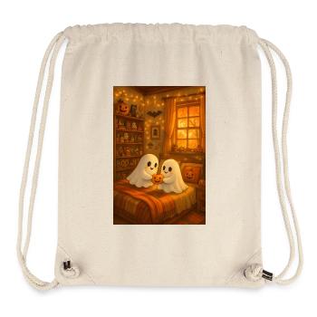 Halloween cute ghosts - Stanley/Stella Recycled Gym Bag - natural - Front