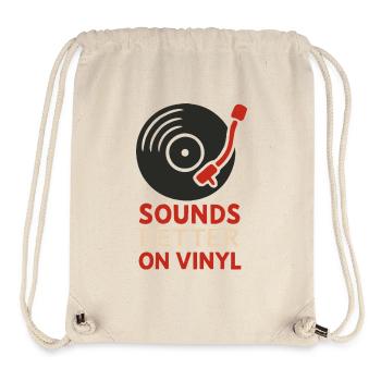 Sonne mieux sur les mélomanes de disques vinyles - Sac à cordon recyclé Stanley/Stella - blanc naturel - Devant
