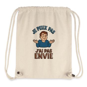 Je peux pas, j'ai pas envie - Sac à cordon recyclé Stanley/Stella - blanc naturel - Devant