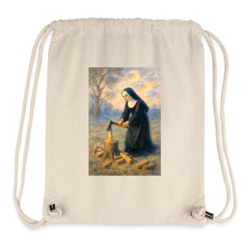 Nun chops wood - Stanley/Stella Recycled Gym Bag - natural - Front