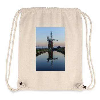 Windmühle am ruhigen Kanal - Stanley/Stella recycelter Gym Bag - Naturweiß - Vorne