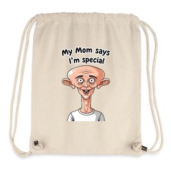 Mutti sagt, ich bin besonders - Stanley/Stella recycelter Gym Bag - Naturweiß - Vorne