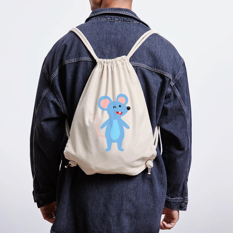 Winking blue mouse Stanley/Stella Recycled Gym Bag