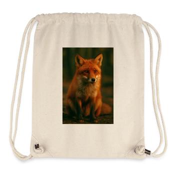 Wilde Tiere, Fuchs - Stanley/Stella recycelter Gym Bag - Naturweiß - Vorne