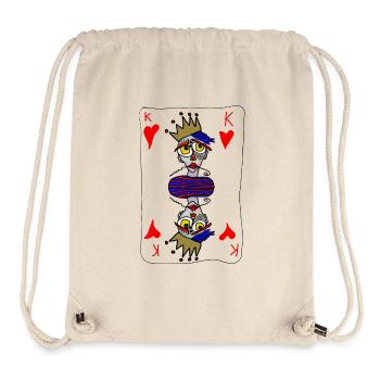 Carte Roi Double Image Style - Sac à cordon recyclé Stanley/Stella - blanc naturel - Devant