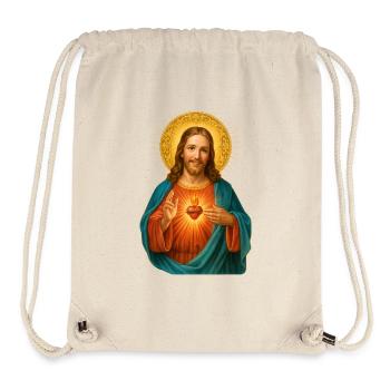 Heiliger Herzens Jesus Illustration - Stanley/Stella recycelter Gym Bag - Naturweiß - Vorne