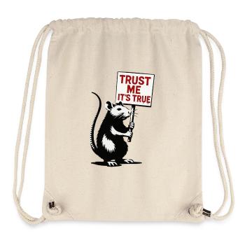 Rat with Shield Trust Me It's True - Stanley/Stella Recycled Gym Bag - natural - Front