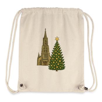 Ulmer Weihnachtsmarkt | Ulmer Münster - Stanley/Stella recycelter Gym Bag - Naturweiß - Vorne