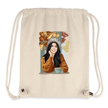 Herbstlicher Kaffee - Stanley/Stella recycelter Gym Bag - Naturweiß - Vorne