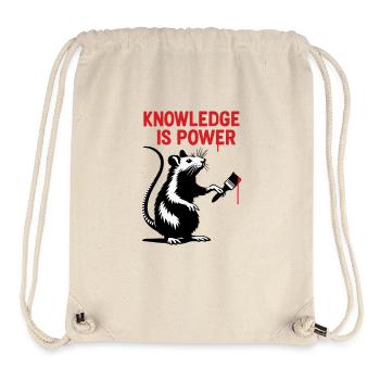 Knowledge is Power – Rat Art - Stanley/Stella Recycled Gym Bag - natural - Front