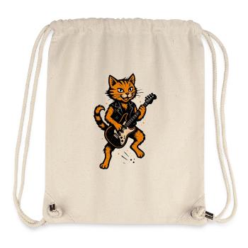 Orange Katze macht krach - Stanley/Stella recycelter Gym Bag - Naturweiß - Vorne
