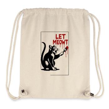 Let Meowt Gothic Cat Painting - Stanley/Stella Recycled Gym Bag - natural - Front