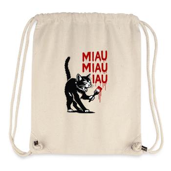 DripMeow Art Chat - Sac à cordon recyclé Stanley/Stella - blanc naturel - Devant