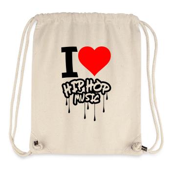 I Love Hip Hop Music - Stanley/Stella Recycled Gym Bag - natural - Front