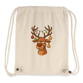 Annoyed Reindeer Christmas - Stanley/Stella Recycled Gym Bag - natural - Front