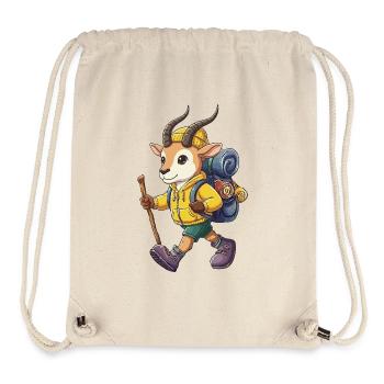 Charmante antilope randonnée camping Aventure Backpacker - Sac à cordon recyclé Stanley/Stella - blanc naturel - Devant
