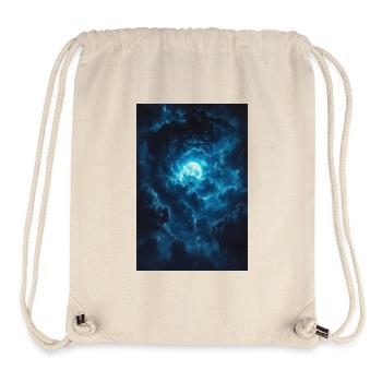 Blue Sky with Moon in Stormy - Stanley/Stella Recycled Gym Bag - natural - Front