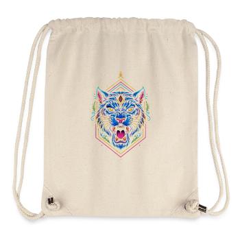 Neon Tiger Geometric Print - Stanley/Stella Recycled Gym Bag - natural - Front