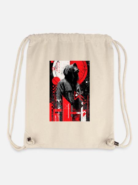 Gasmask Hoodie Grunge Duotone - Stanley/Stella recycelter Gym Bag - Naturweiß