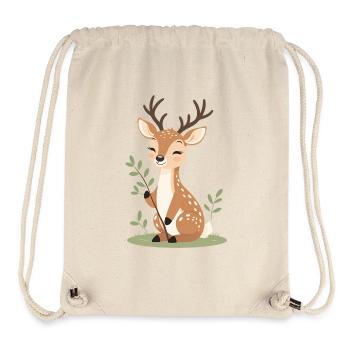 Kuschelde Reh im Wald - Stanley/Stella recycelter Gym Bag - Naturweiß - Vorne