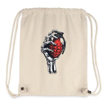 Skeletal grenade in hand - Stanley/Stella Recycled Gym Bag - natural - Front
